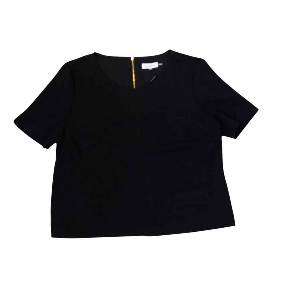 NWT Calvin Klein short sleeve zipper‎ back shirt SIZE XL